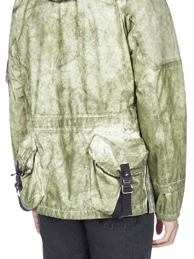 Shop Stone Island Hooded Anorak Pullover In Green