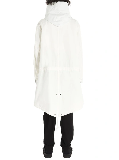 Shop Ambush Hooded Logo Coat In White