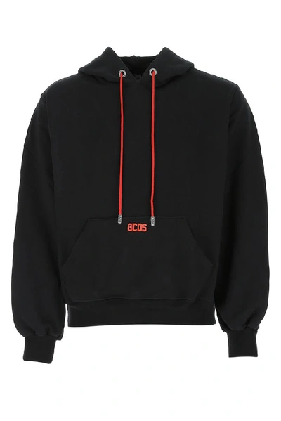 Shop Gcds Logo Hooded Sweatshirt In Black