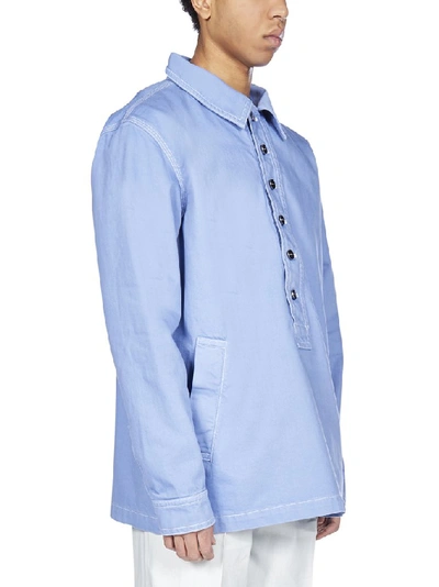 Shop Jacquemus La Vareuse De Nîmes Denim Top In Blue