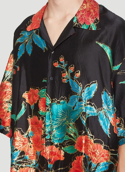 Shop Gucci Oversized Floral Print Shirt In Multi