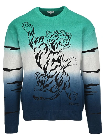 Shop Kenzo Tiger Crewneck Sweater In Multi