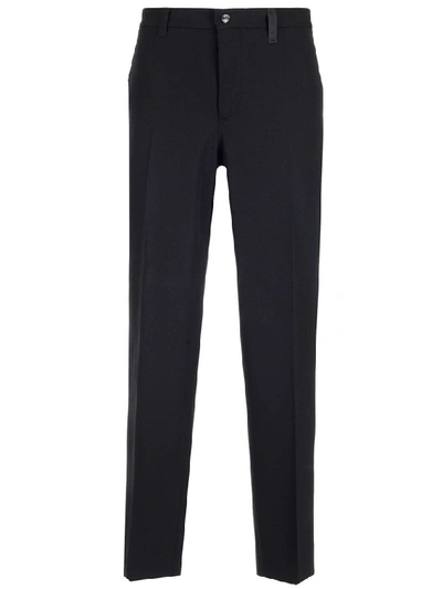 Shop Burberry Straight Leg Trousers In Black