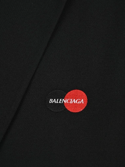 Shop Balenciaga Logo Blazer In Black
