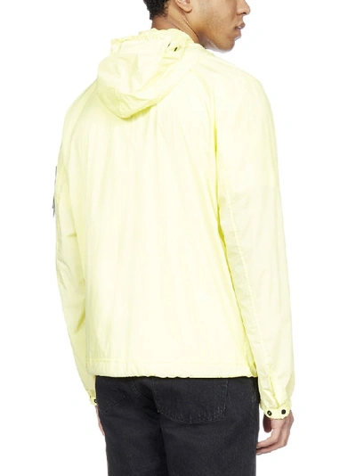 Shop Stone Island Logo Jacket In Yellow