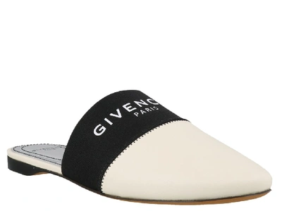 Shop Givenchy Bedford Logo Mules In Beige
