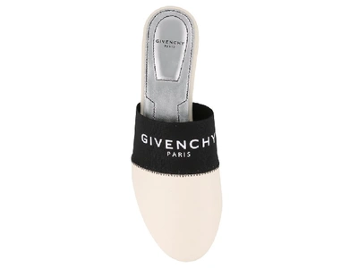 Shop Givenchy Bedford Logo Mules In Beige