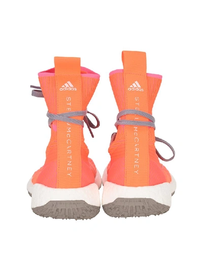 Shop Adidas By Stella Mccartney Pulse Boost High Top Sneakers In Orange