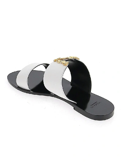 Shop Versace Virtus Slip-on Sandals In Multi