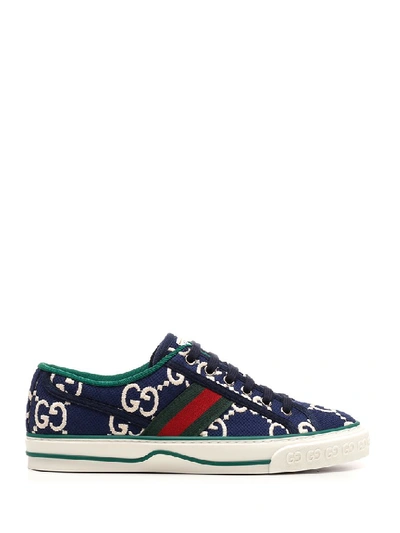 Shop Gucci Tennis 1977 Low Top Sneakers In Blue