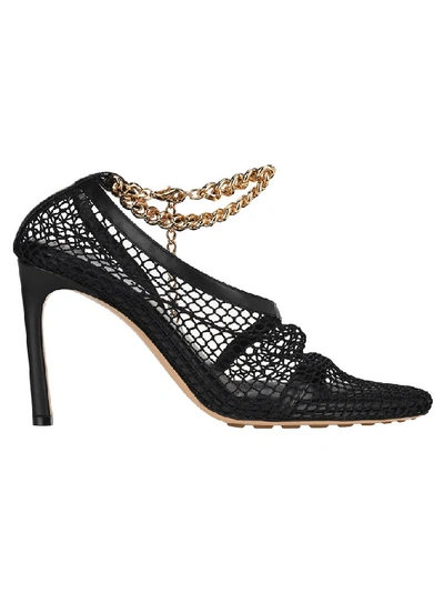 Shop Bottega Veneta Mesh Overlay Pumps In Black