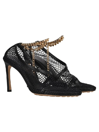 Shop Bottega Veneta Mesh Overlay Pumps In Black