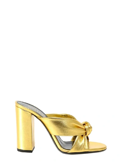 Shop Saint Laurent Loulou Sandals In Gold