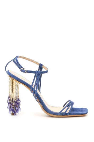 Shop Jacquemus Heeled Sandals In Blue