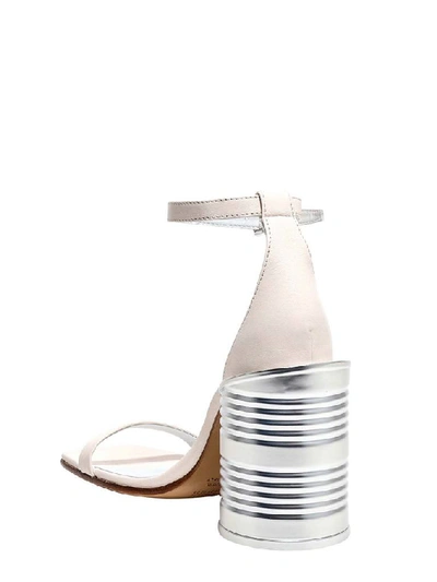 Shop Mm6 Maison Margiela Tin Can Heeled Sandals In White