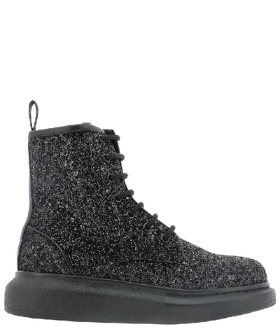 Shop Alexander Mcqueen Hybrid Combat Boots In Black