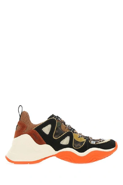 Shop Fendi Fluid Chunky Sole Sneakers In Multi