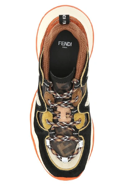 Shop Fendi Fluid Chunky Sole Sneakers In Multi