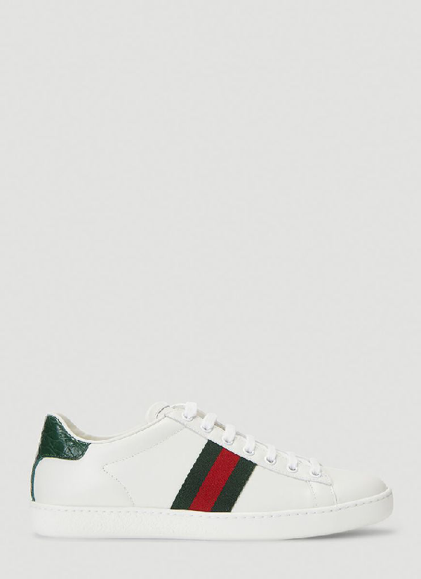 gucci ace croc leather heel