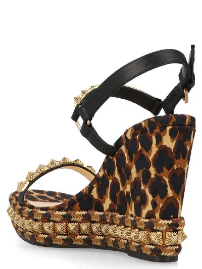 Shop Christian Louboutin Pira Ryad Wedged Sandals In Multi