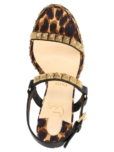 Shop Christian Louboutin Pira Ryad Wedged Sandals In Multi