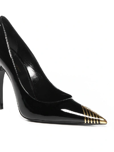 Shop Saint Laurent Pointed Toe Pumps In Black