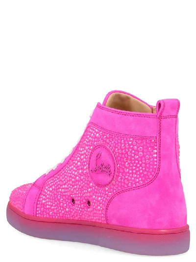 Shop Christian Louboutin Louis High Top Sneakers In Pink