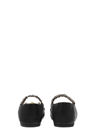 Shop Gucci Horsebit Flat Shoes In Black