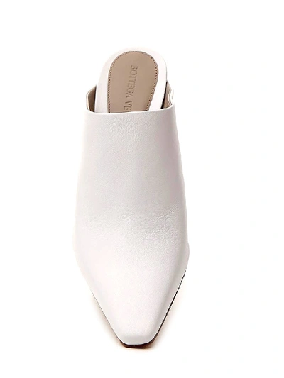 Shop Bottega Veneta Heeled Mules In White