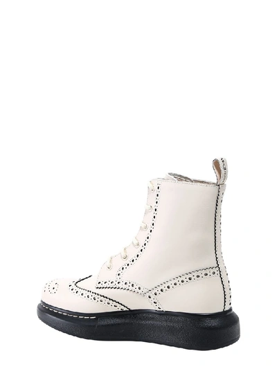 Shop Alexander Mcqueen Lace Up Ankle Boots In White