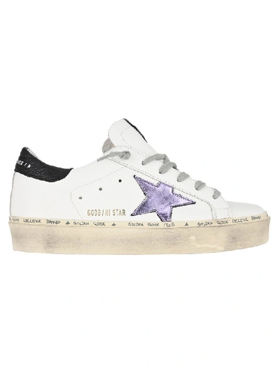 Shop Golden Goose Deluxe Brand Hi Star Sneakers In White Lillac