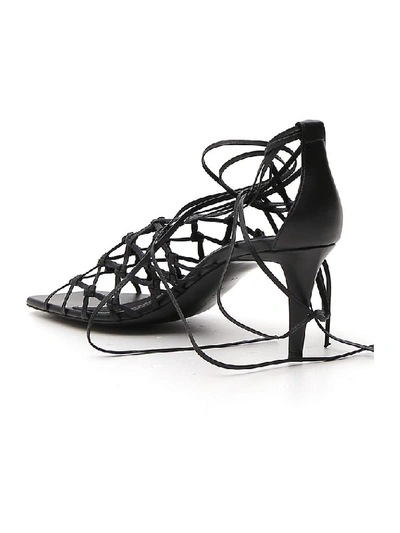 Shop Stella Mccartney Woven Sandals In Black