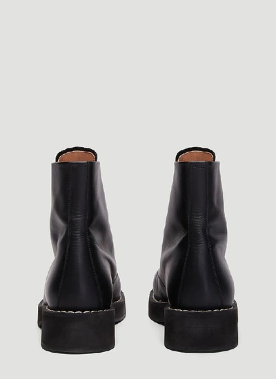 Shop Marni Lace Up Boots In Black