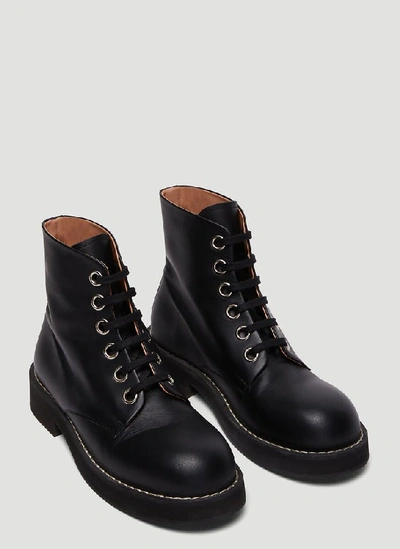 Shop Marni Lace Up Boots In Black