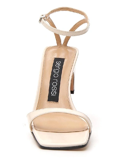Shop Sergio Rossi Ankle Strap Sandals In Beige