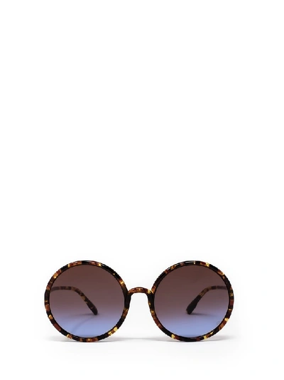 Shop Dior Eyewear Round Frame Sunglasses In Brown
