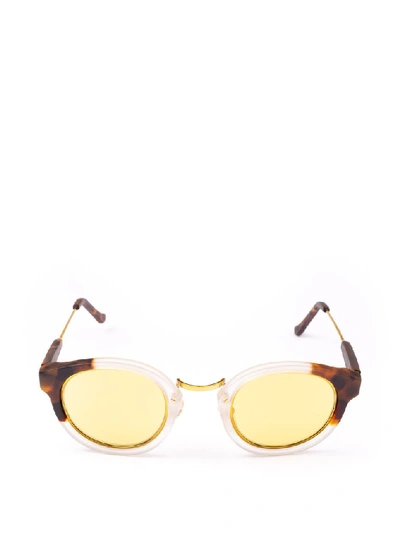 Shop Retrosuperfuture Round Frame Sunglasses In Multi