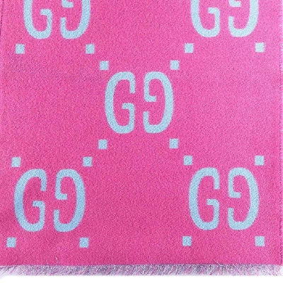 Shop Gucci Gg Jacquard Scarf In Pink