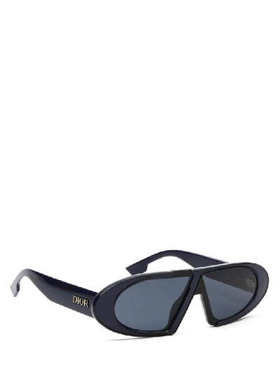 Shop Dior Eyewear Oval Frame Sunglasses In Black