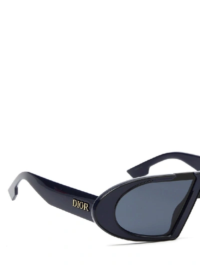 Shop Dior Eyewear Oval Frame Sunglasses In Black