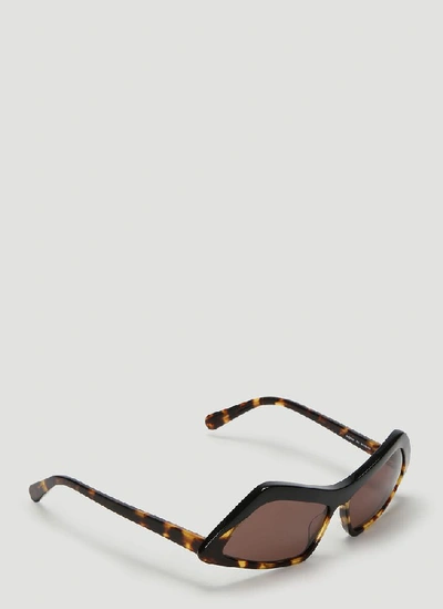 Shop Stella Mccartney Eyewear Inverted Cat Eye Frame Sunglasses In Multi