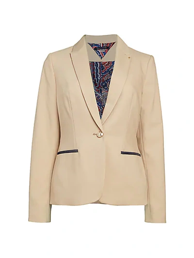 Shop Tommy Hilfiger Pyrn Suiting Jacket In Khaki