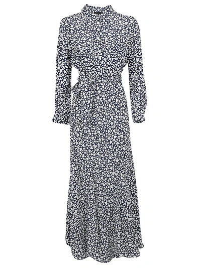 Shop Tara Jarmon Rosaline Dress In Bleu Nuit