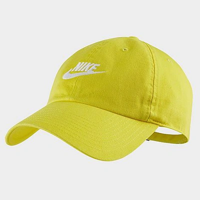 Shop Nike Sportswear Heritage86 Futura Washed Adjustable Back Hat In Yellow