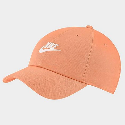 Shop Nike Sportswear Heritage86 Futura Washed Adjustable Back Hat In Orange