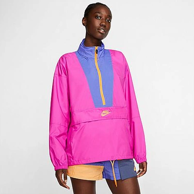 Shop Nike Women's Sportswear Icon Clash Wind Jacket In Pink
