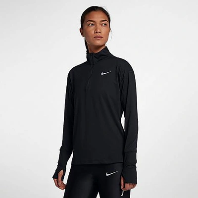 Shop Nike Women's Half-zip Running Top In Black