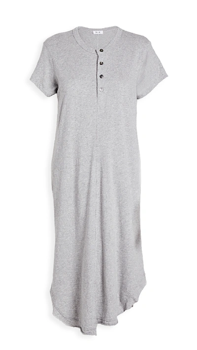 Shop Wilt Shifted Henley Dress In Grey Heather