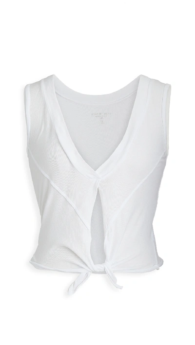 Shop Year Of Ours Reversible V Tie Tank In White