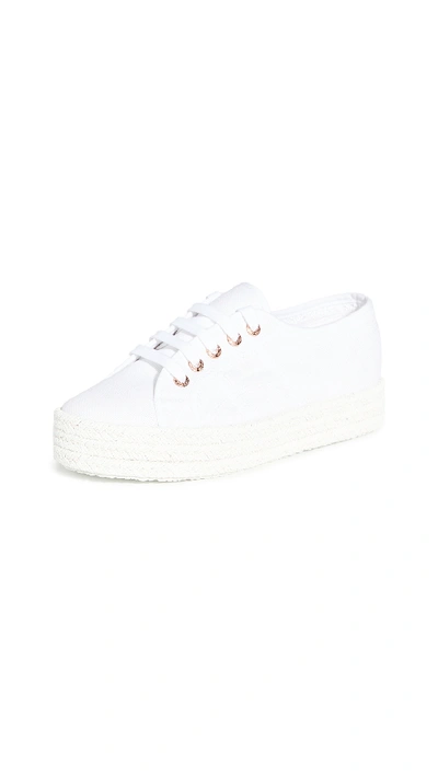 Shop Superga 2730 Cotropew Sneakers In White/rose